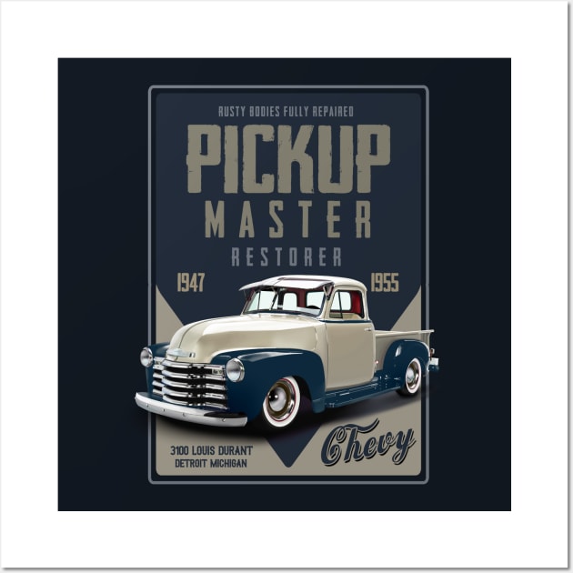 Chevy Pickup Master Wall Art by hardtbonez